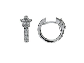 AROS DE ORO BLANCO Y DIAMANTES