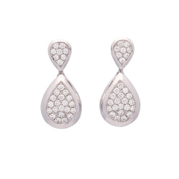 PENDIENTES DE ORO BLANCO Y DIAMANTES
